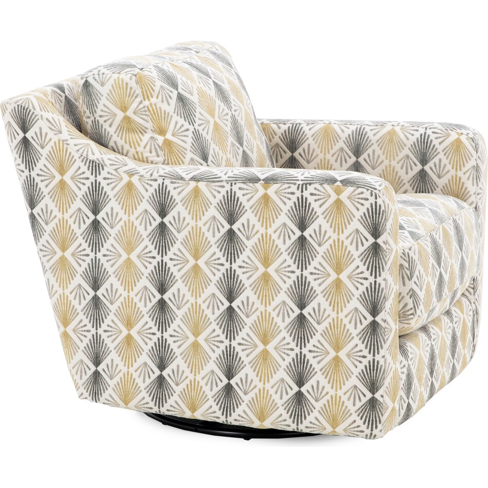 franklin corporation grey swivel chair   
