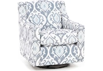 franklin blue swivel chair   