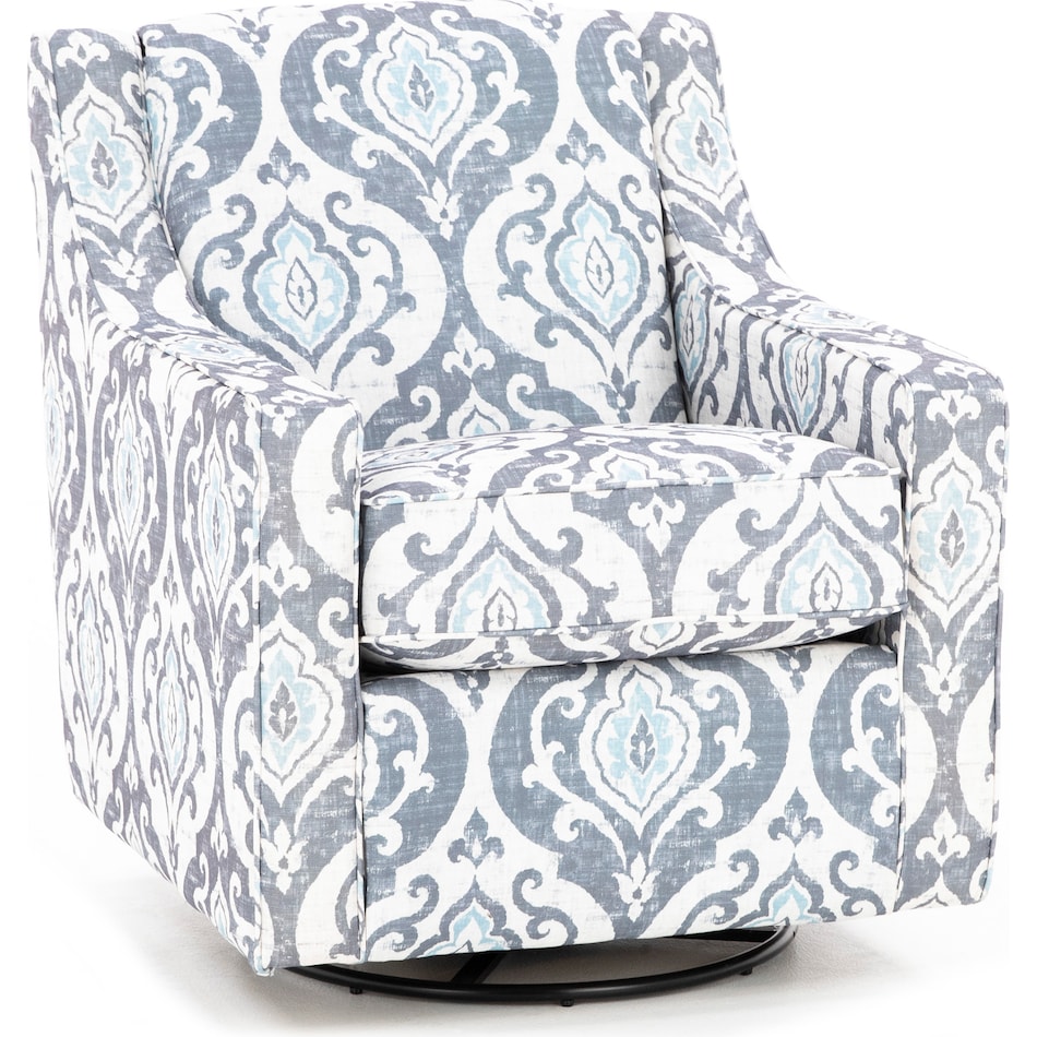 franklin blue swivel chair   