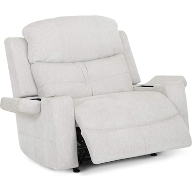 Beau Wide Power Recliner With Cupholders, Storage And Wireless Charging