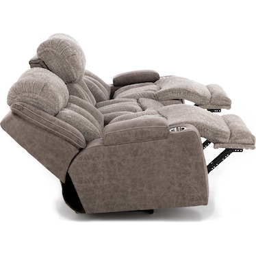 Euphoria Power Headrest Reclining Sofa With Massage and Drop Down Table