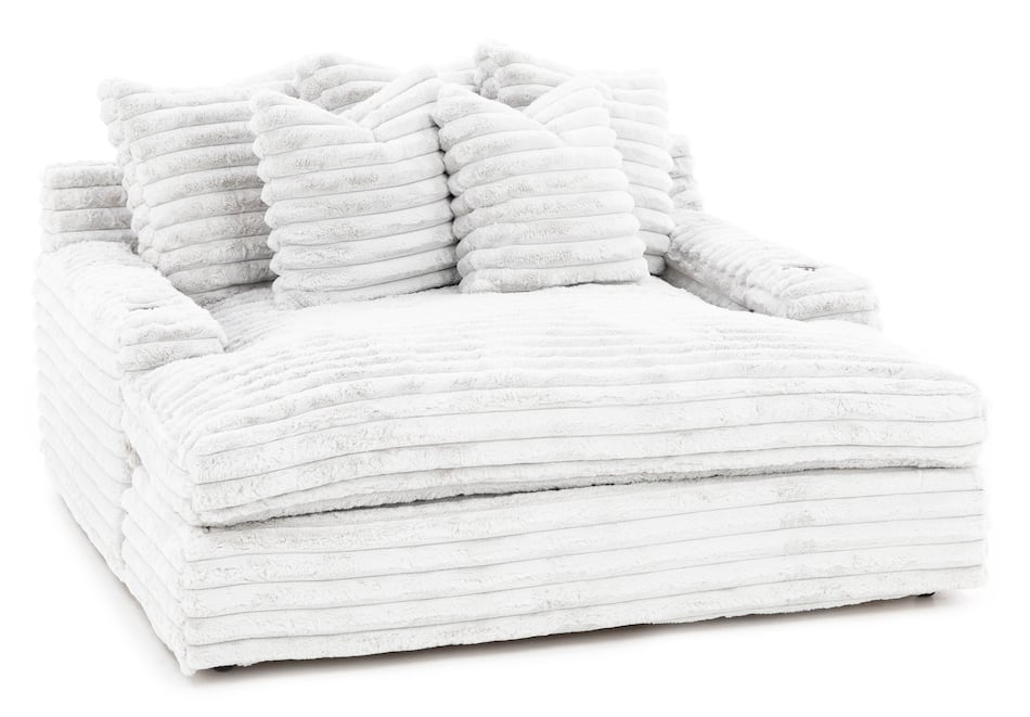 Nestle Chaise Lounge with Cupholders & Charging Ports
