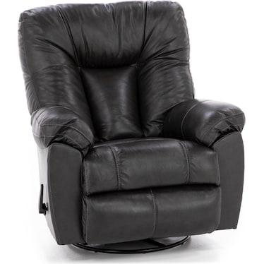 Geoff Leather Swivel Rocker Recliner