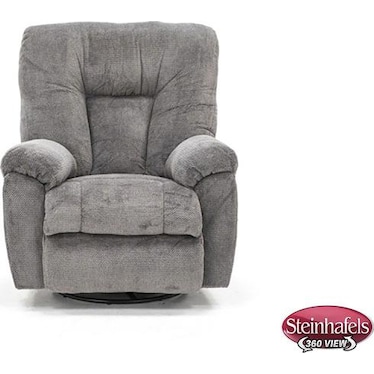 Geoff Swivel Rocker Recliner in Grey
