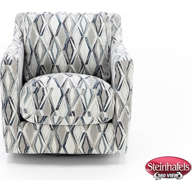 Nash Swivel Accent Chair in Slate