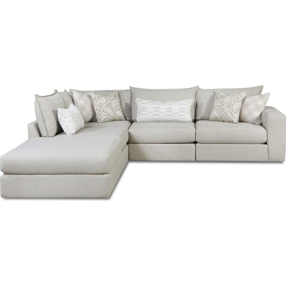 fusion furniture beige sta fab sectional pieces pkg  