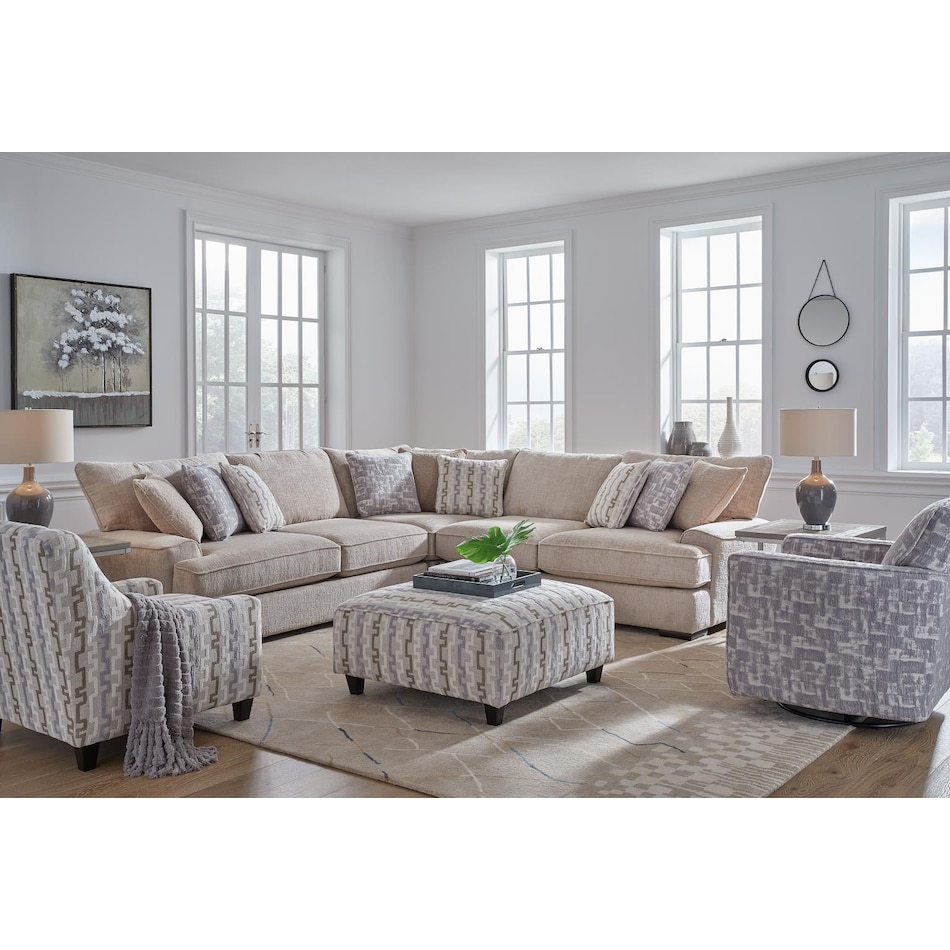 fusn beige sta fab sectional pieces pkg  