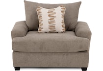 fusn brown chair and a half z  