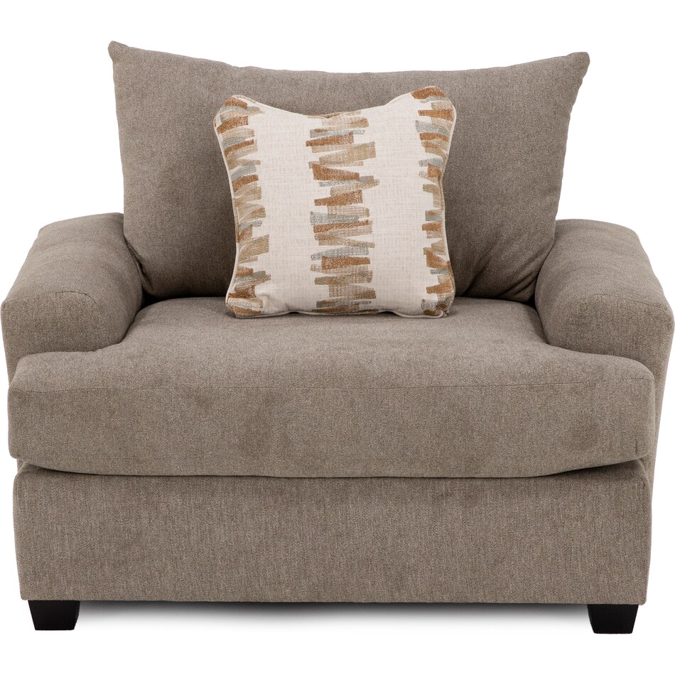 fusn brown chair and a half z  