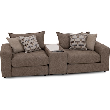 Elsa 3-Pc. Console Loveseat With Wireless Charging And Bluetooth Speaker