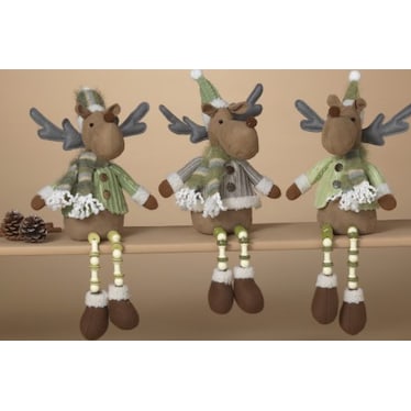 Assorted Plush Holiday Moose 16"H Each