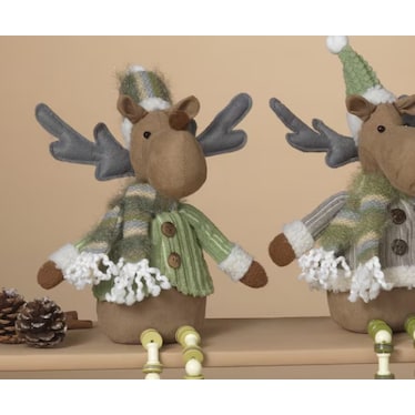 Assorted Plush Holiday Moose 16"H Each