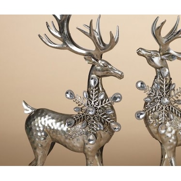 Assorted Silver Metal Holiday Deer 20"H Each