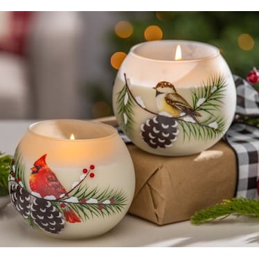 Assorted Winter Bird Candle 4.7"W x 3.9"H Each