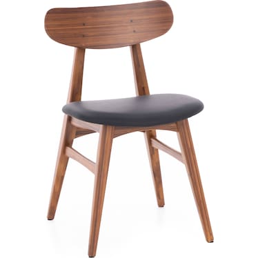 Bamboo Nala Side Chair With Leather Seat