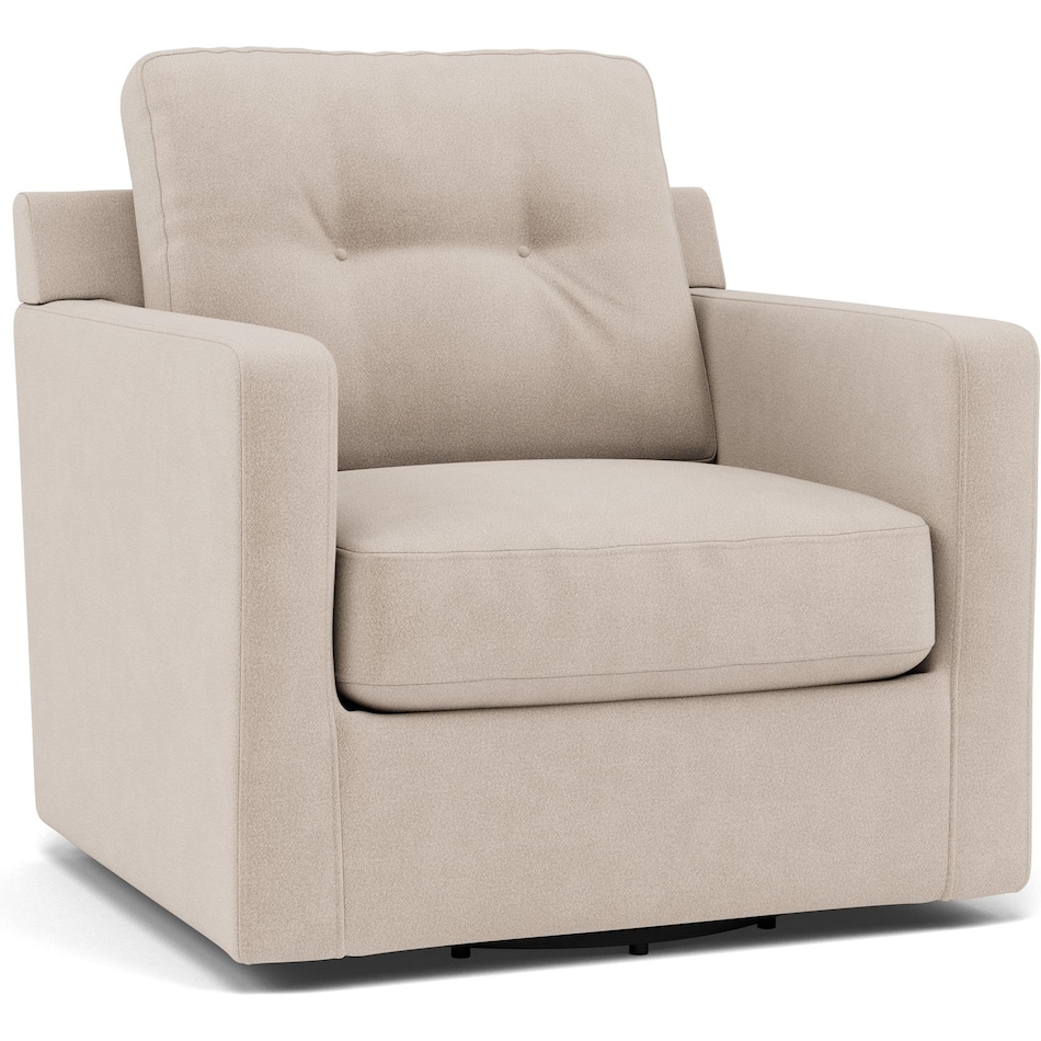 h m richards inc beige swivel chair   