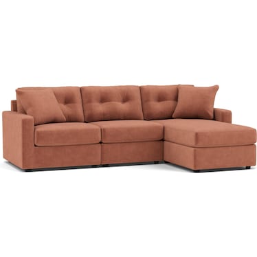 Modular One 3-Pc. Chaise Sofa in Cantaloupe