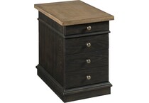 hamy black chairside table hanco  
