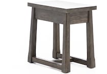 hamy brown chairside table torre  