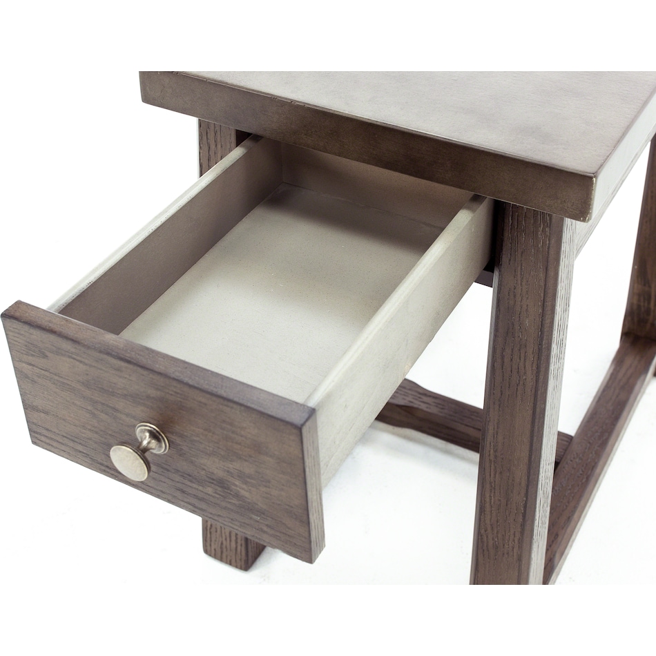 hamy brown chairside table torre  