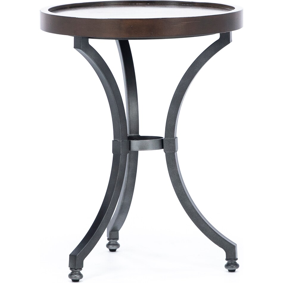 hamy brown chairside table   