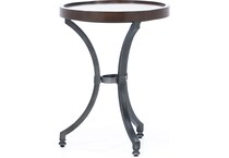 hamy brown chairside table   