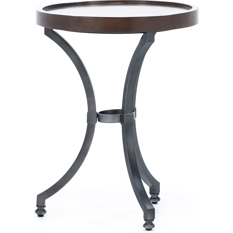 hamy brown chairside table   