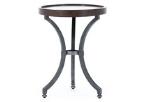 hamy brown chairside table   