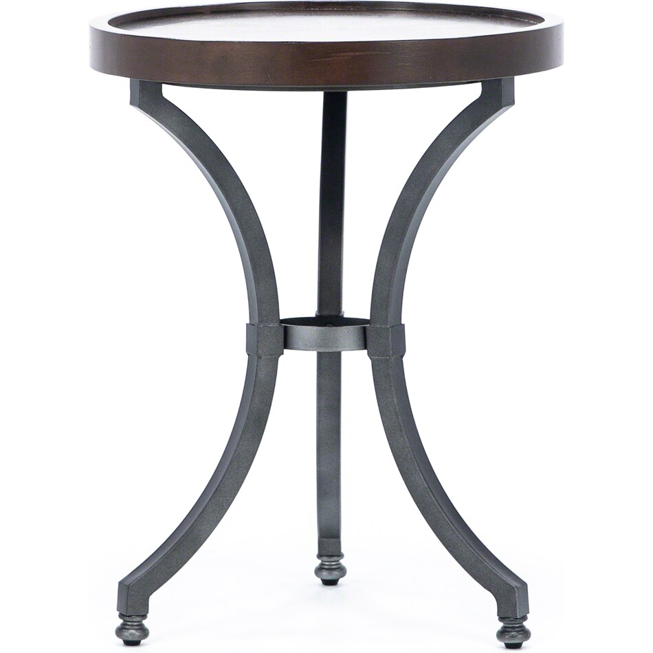 hamy brown chairside table   