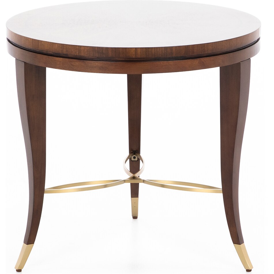 hamy brown chairside table vanta  