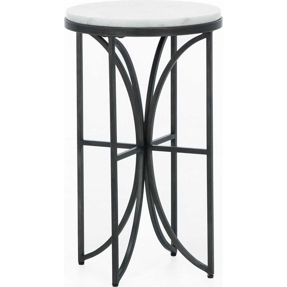hamy white chairside table   