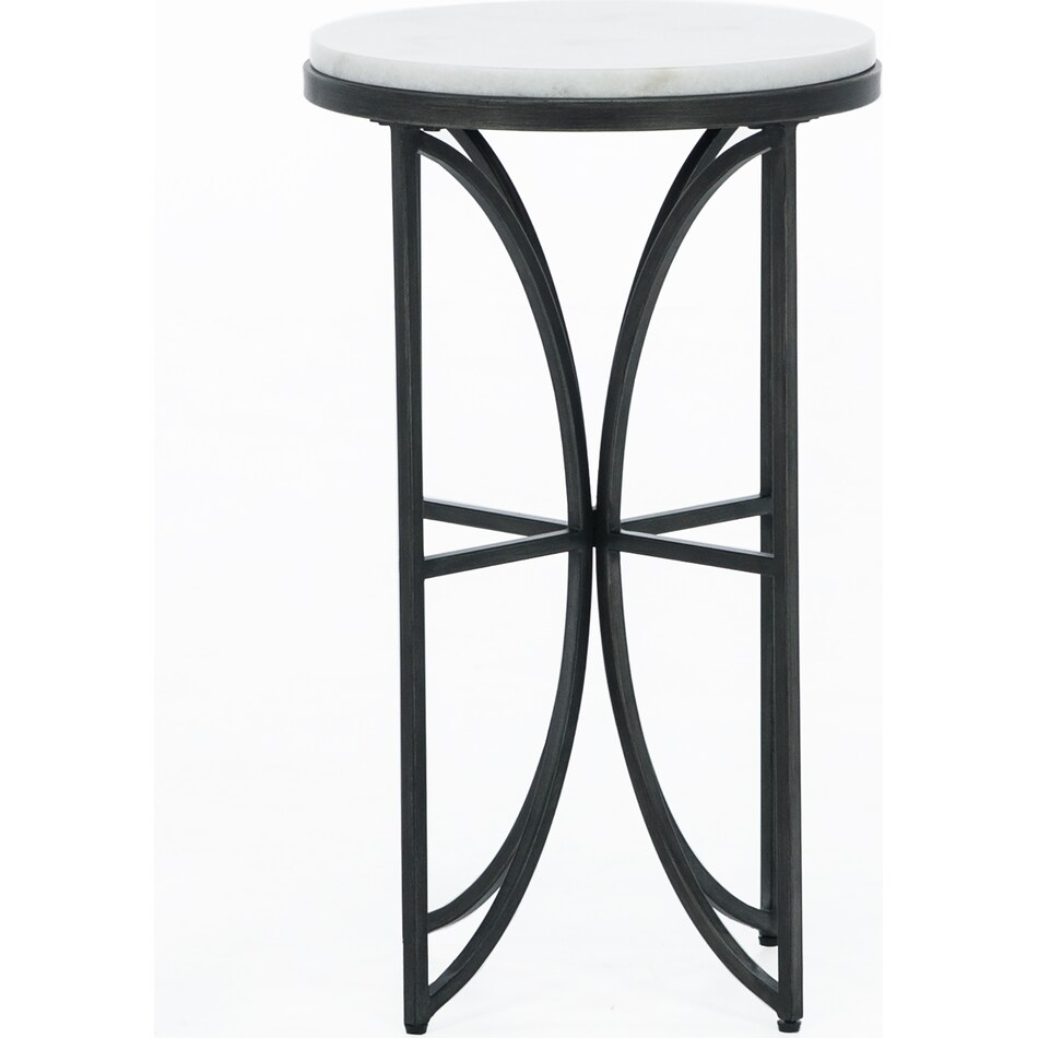 hamy white chairside table   