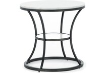 hamy white end table   