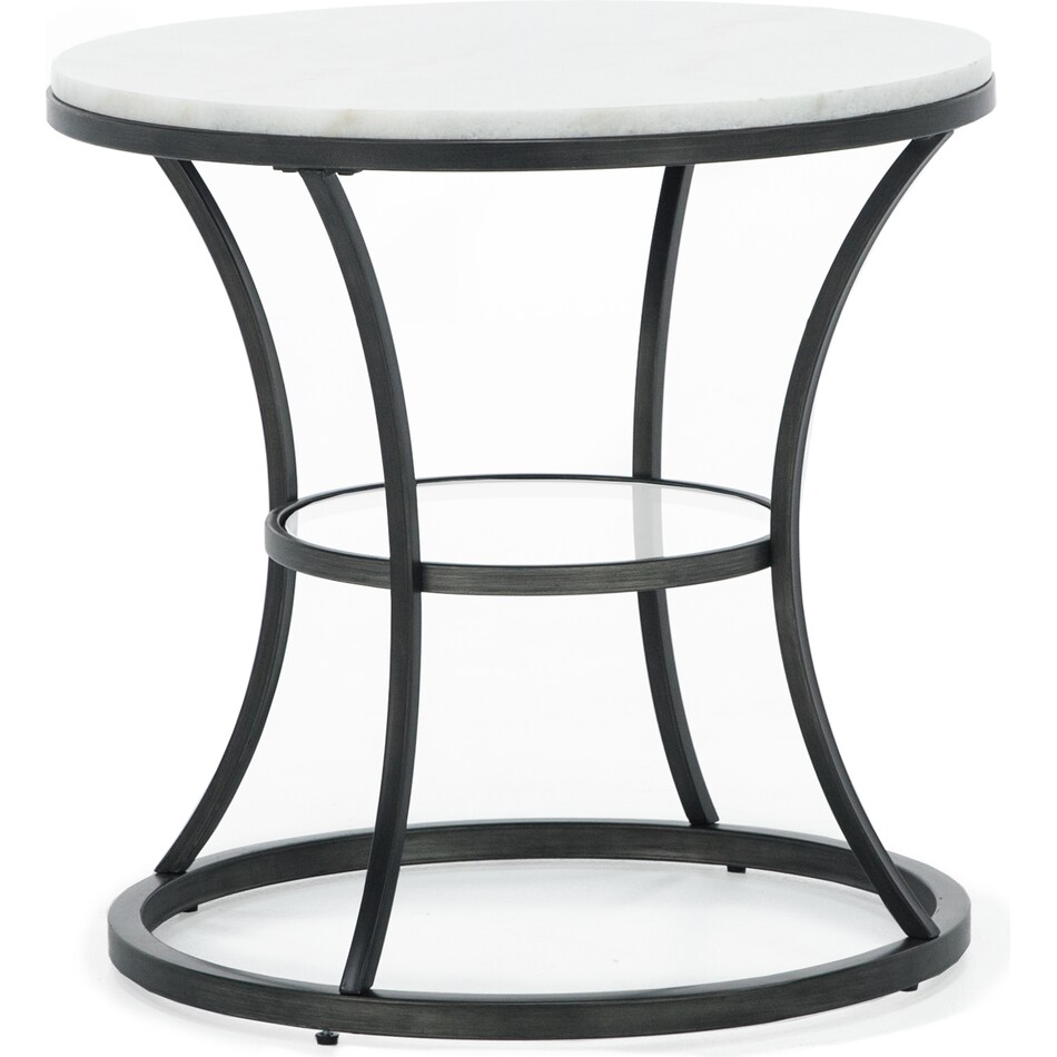hamy white end table   