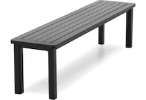 hanamint black standard height bench   