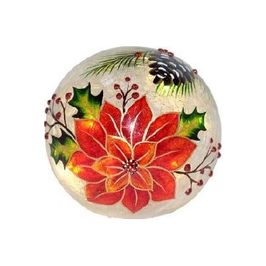 Holiday Bouquet LED Light-Up Orb 6"W x 5.5"H