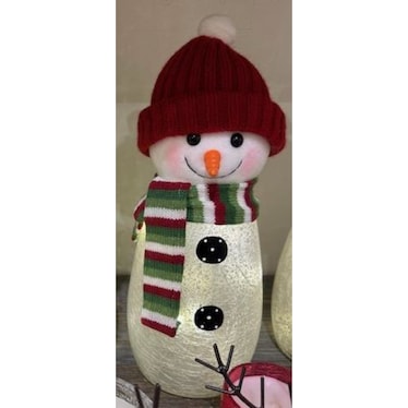 Multi Knit Snowman Light 4.75"W x 10.5"H