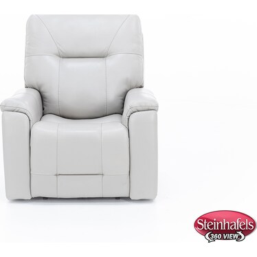Matthew Leather Fully Loaded Zero Gravity Recliner With Hidden Cupholders In Dove