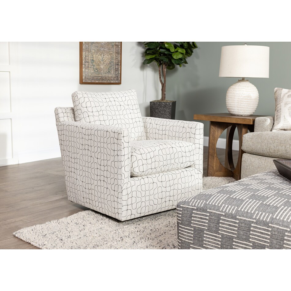 hickory heritage beige swivel chair lifestyle image   