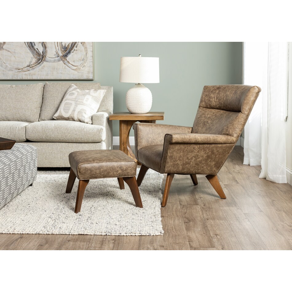 hickory heritage brown accent chair lifestyle image   