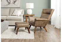 hickory heritage brown accent chair lifestyle image   
