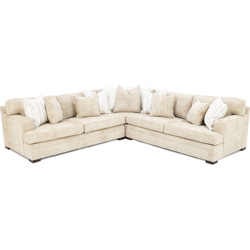 hickory heritage brown sta fab sectional pieces zpkg  