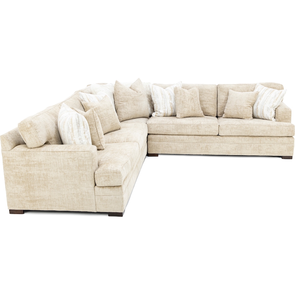 hickory heritage brown sta fab sectional pieces zpkg  