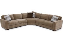 hickory heritage brown sta fab sectional pieces zpkg  