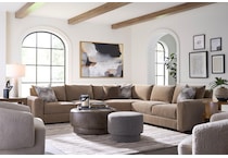 hickory heritage brown sta fab sectional pieces zpkg  