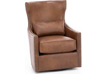 hickory heritage brown swivel chair   