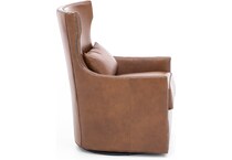 hickory heritage brown swivel chair   