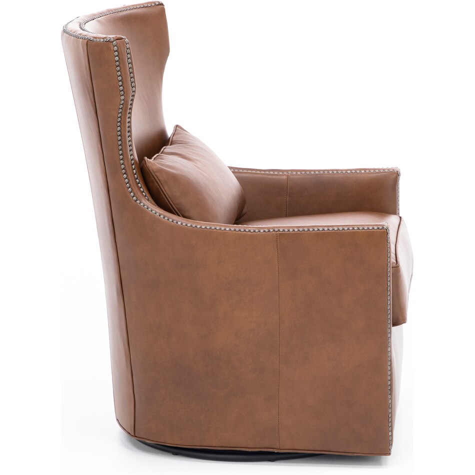 hickory heritage brown swivel chair   