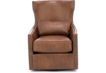 hickory heritage brown swivel chair   
