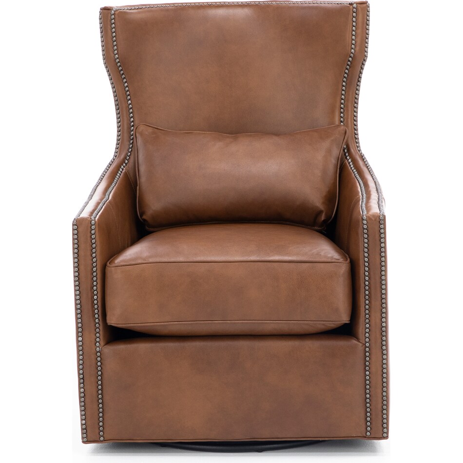hickory heritage brown swivel chair   